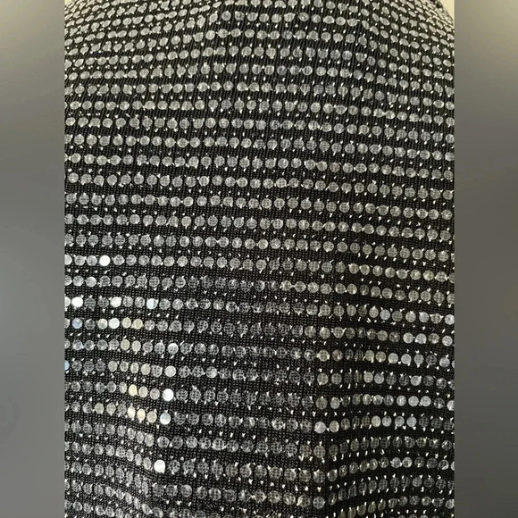 Calvin Klein Liquid Knit Sequin Blouse and Cardigan Set Women’s S Black Festive - Picture 4 of 13